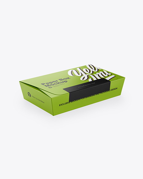 Paper Box Mockup - Half Side View (High-Angle Shot) - Textured+Paper+Box+Mockup+Half+Side+View+High+Angle+Shot+In