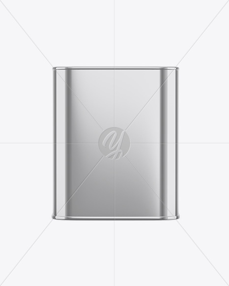 Metallic Tea Box Mockup - Front View