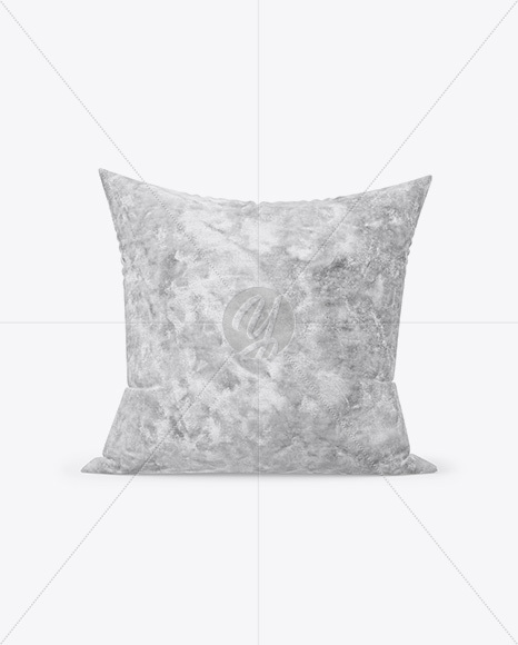 Square Velvet Pillow Mockup - Front View