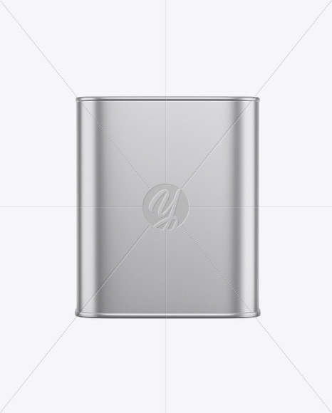 Matte Metallic Tea Box Mockup - Front View