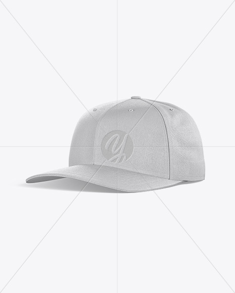 Snapback Cap Mockup - Half Side View