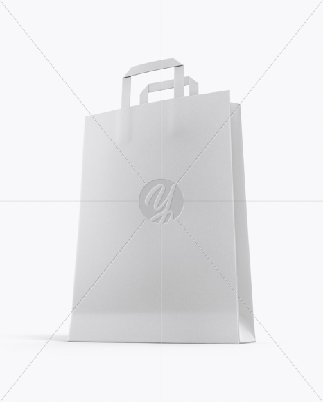 Kraft Bag Mockup - Half Side View