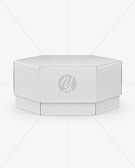 Glossy Box Mockup - Front View (High-Angle Shot)