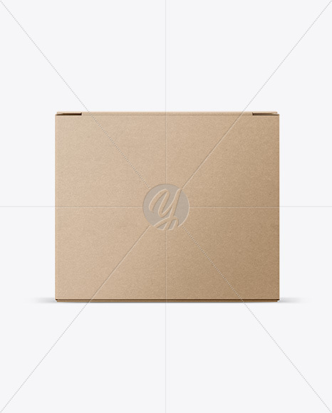 Kraft Paper Box Mockup - Front View