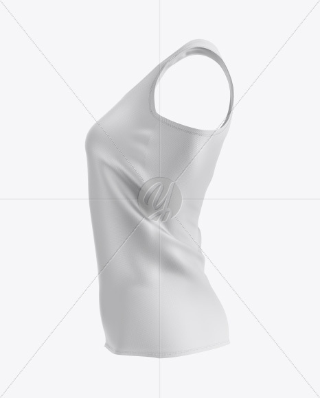 Woman&#039;s Tank Top Mockup - Side View