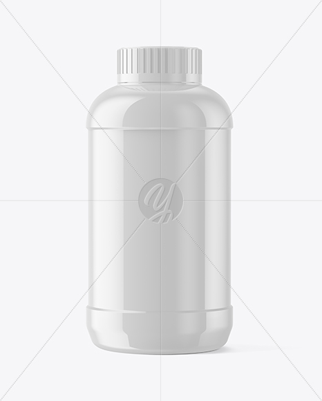 Glossy Plastic Bottle Mockup