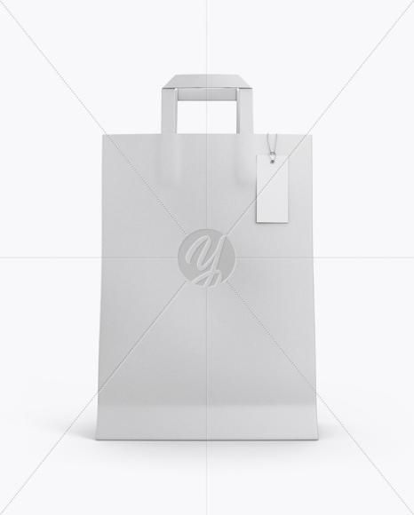 Kraft Bag w/ Label Mockup - Front View