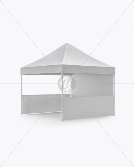 Display Tent Mockup - Half Side View