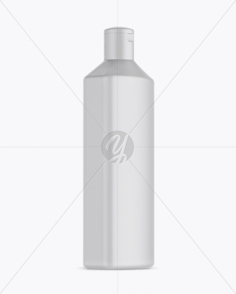 Matte Square Shampoo Bottle Mockup - Half Side View