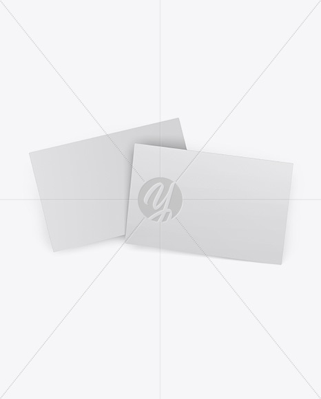 Two Business Cards Mockup - Front View