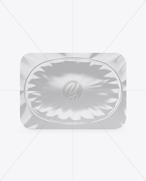 Glossy Yogurt Cup Mockup - Top View