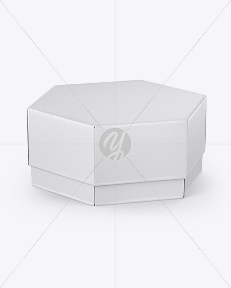 Textured Box Mockup - Half Side View (High-Angle Shot)