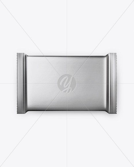 Metallic Snack Bar Mockup - Top View