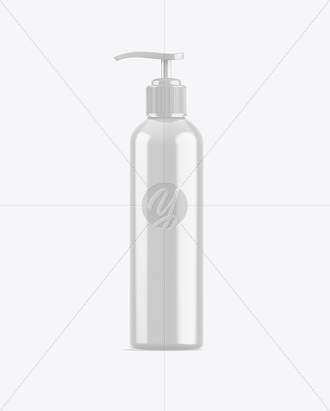 Glossy Cosmetic Bottle With Pump Mockup