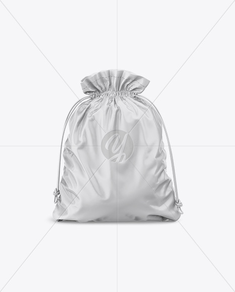 Glossy Gym Sack Mockup - Front View