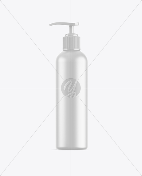 Matte Cosmetic Bottle With Pump Mockup