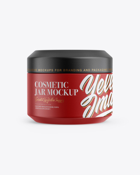 Matte Cosmetic Jar Mockup