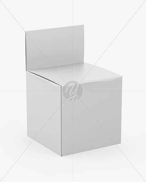 Paper Box Mockup - Half Side View (High-Angle Shot)