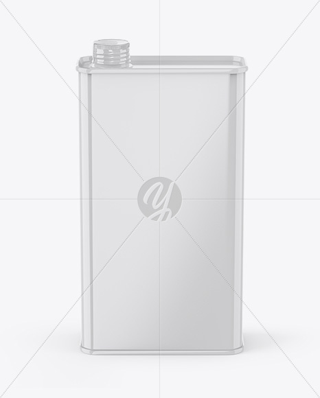 Glossy Tin Can Mockup - Front View