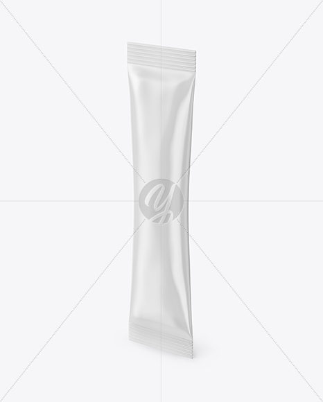 Glossy Stick Sachet Mockup - Half Side View