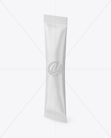 Matte Stick Sachet Mockup - Half Side View