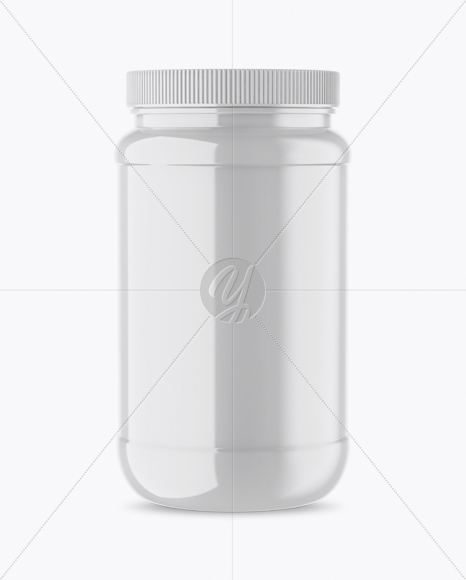 Glossy Protein Jar Mockup Glossy Protein Jar Mockup