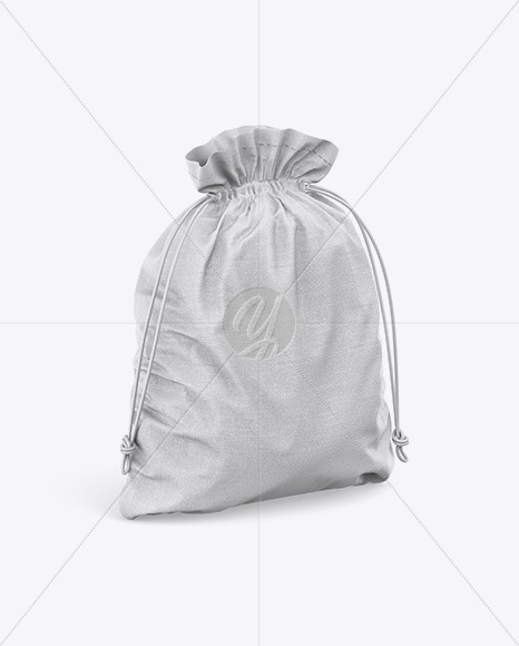 Textured Gym Sack Mockup - Half Side View