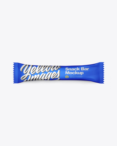 Matte Snack Bar Mockup - Top View - Cereal box mockup