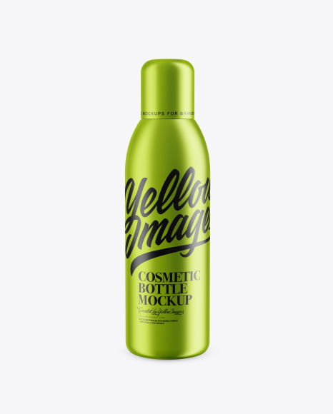 Metallic Cosmetic Bottle Mockup