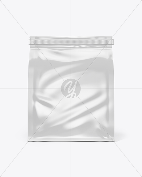 Glossy Coffee Bag With Tin-Tie Mockup