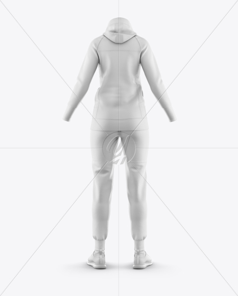 Women&#039;s Sport Suit Mockup - Back View