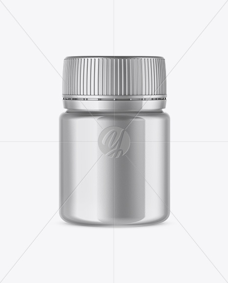 Metallic Pills Bottle Mockup