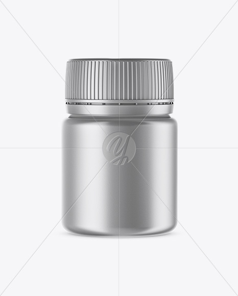 Matte Metallic Pills Bottle Mockup