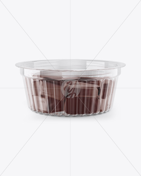 Transparent Container with Sweets Mockup - Front View