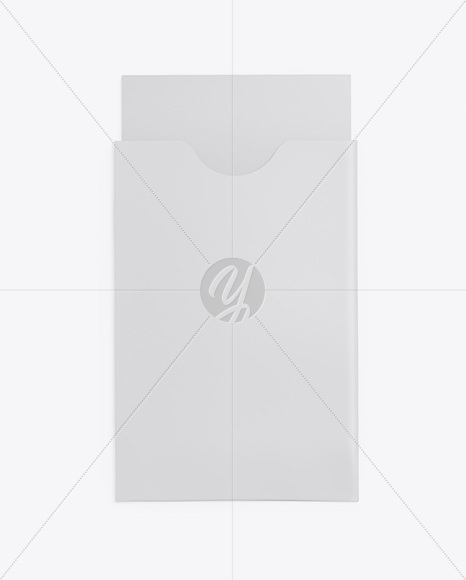 Business Card in Cover Mockup - Top View