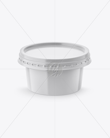 200g Plastic Cup Mockup - Front View (High-Angle Shot)