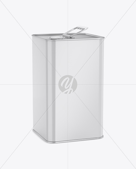 Glossy Tin Can Mockup - Half Side View