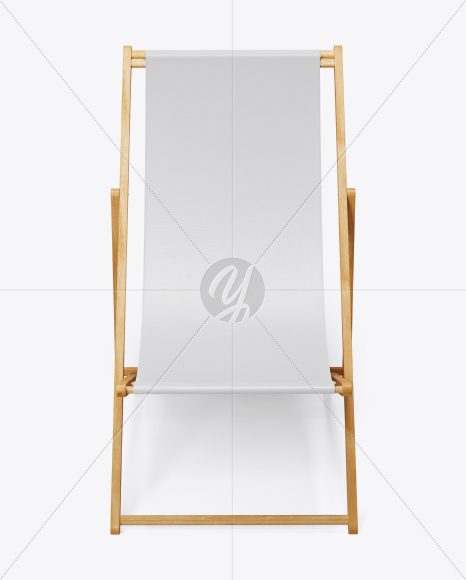 Folding Beach Chair Mockup - Front View (High Angle Shot)