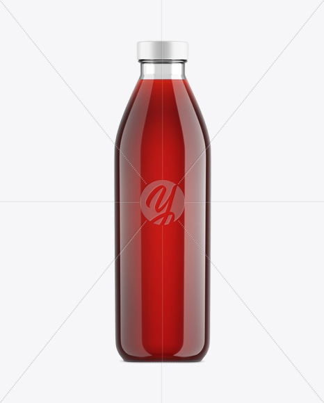 Cherry Juice Glass Bottle Mockup