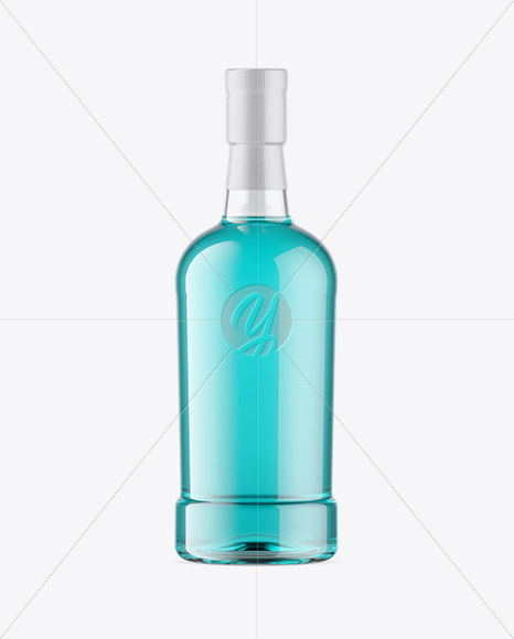 Clear Glass Liqueur Bottle Mockup