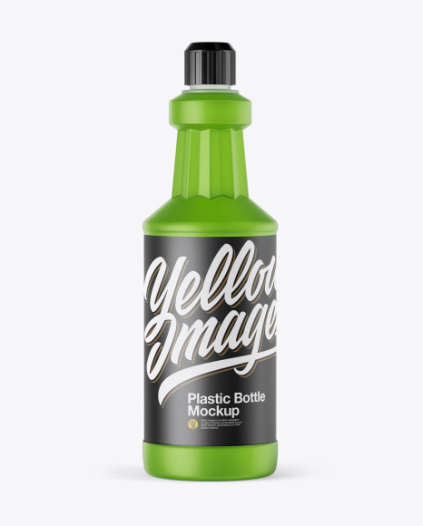 Matte Transparent Bottle Mockup