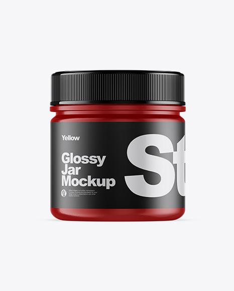 Glossy Jar Mockup - Front View