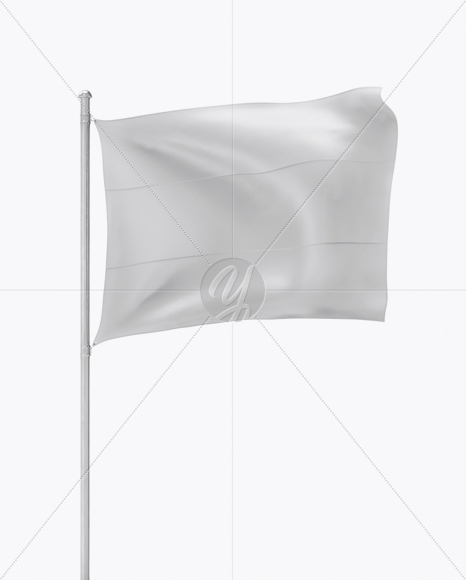 Flag Mockup - Half Side View