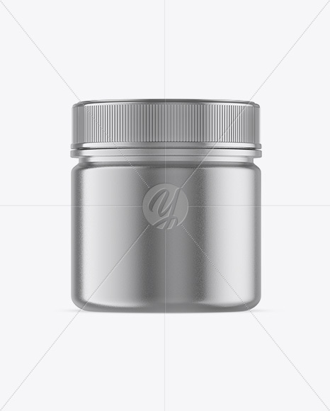 Metallic Jar Mockup - Front View