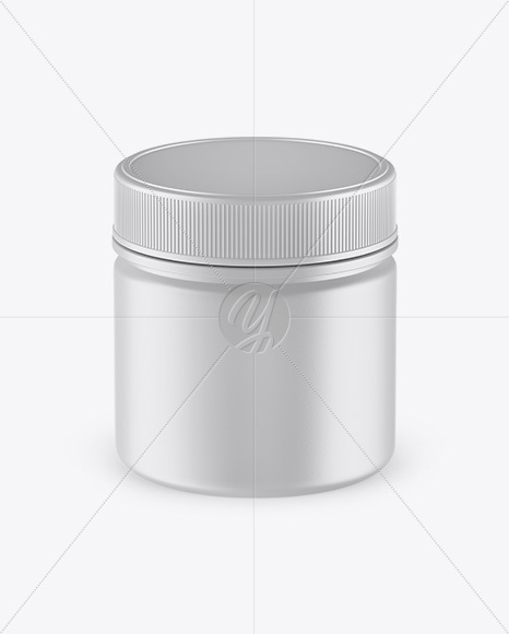 Matte Jar Mockup - Front View (High-Angle Shot)