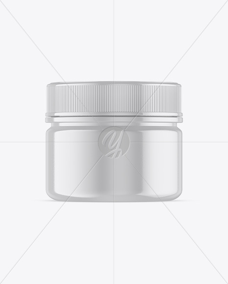 Glossy Jar Mockup - Front View