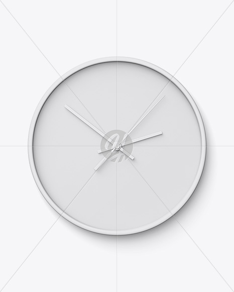 Round Wall Clock Mockup - Front View