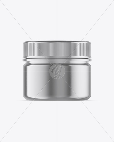 Metallic Jar Mockup - Front View