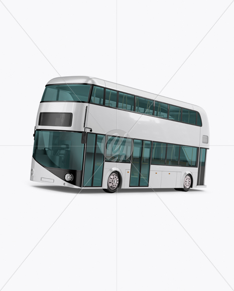 London Bus Mockup - Half Side View