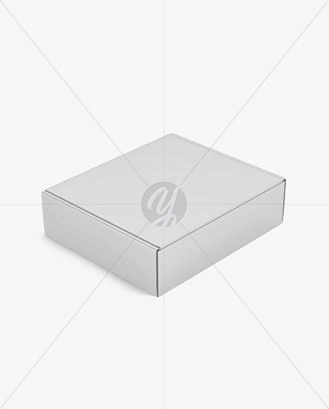 Paper Box Mockup - Half Side View (High Angle Shot)